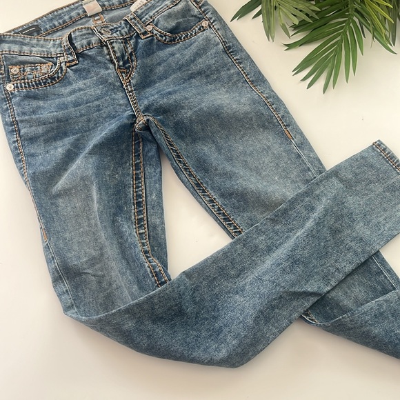 True Religion women’s Stella Mid rise skinny cable stitch jeans size 26 - Picture 12 of 13
